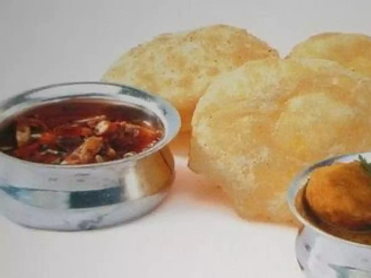 Puri Chole ( without onion & garlic paste )