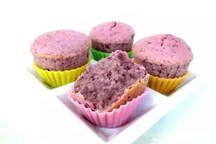 Purple sweet potato cupcakes recipe - easy and tasty treat