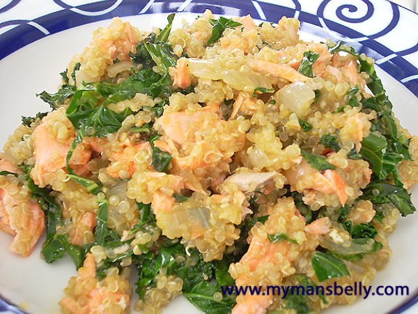 Quinoa Risotto with Salmon and Kale