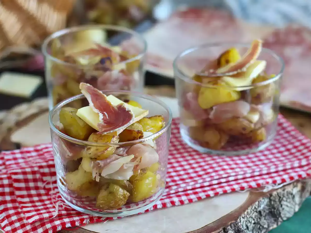 Raclette verrines (without a machine): enjoy it even as an appetizer