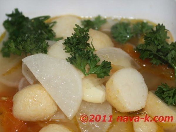 Radish And Fish Ball Soup