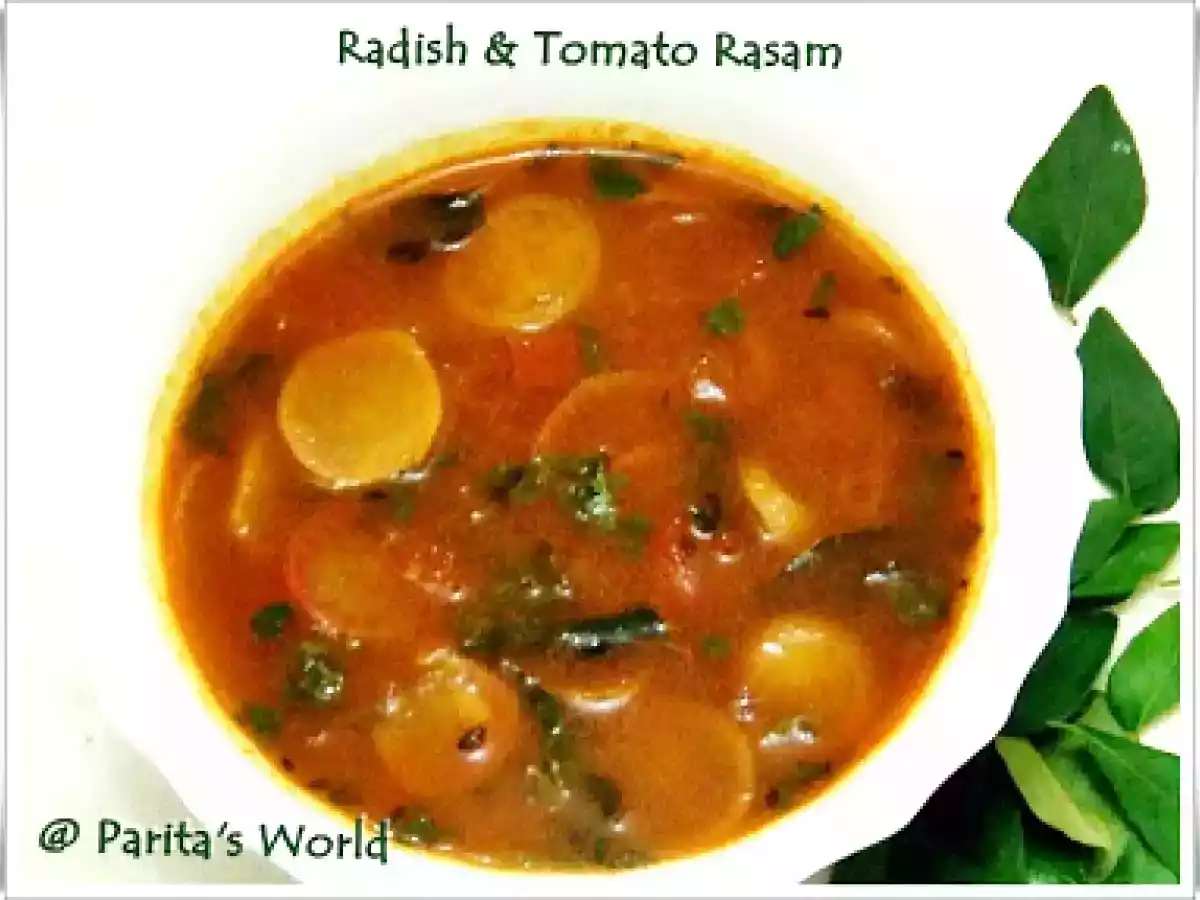 Radish and Tomato Rasam....My Style