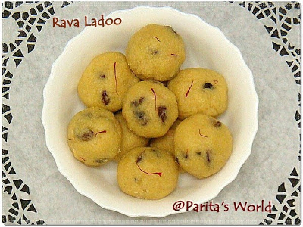 Rava Laddoos for Indian Cooking Challenge