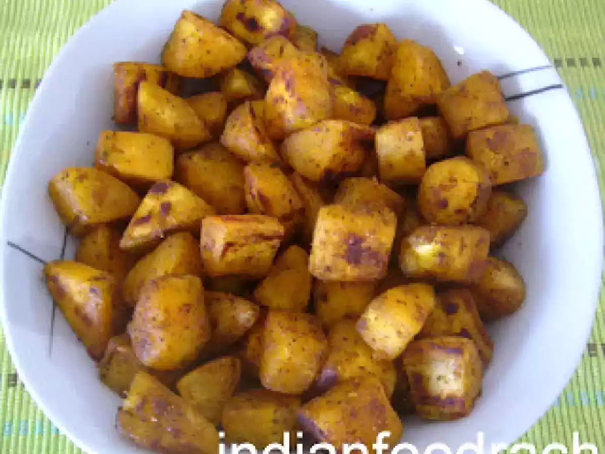 Raw banana fry ( balle kai/ valle kai varuval)