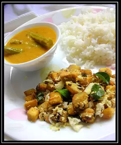 Raw banana pepper fry & drumstick kootu recipe