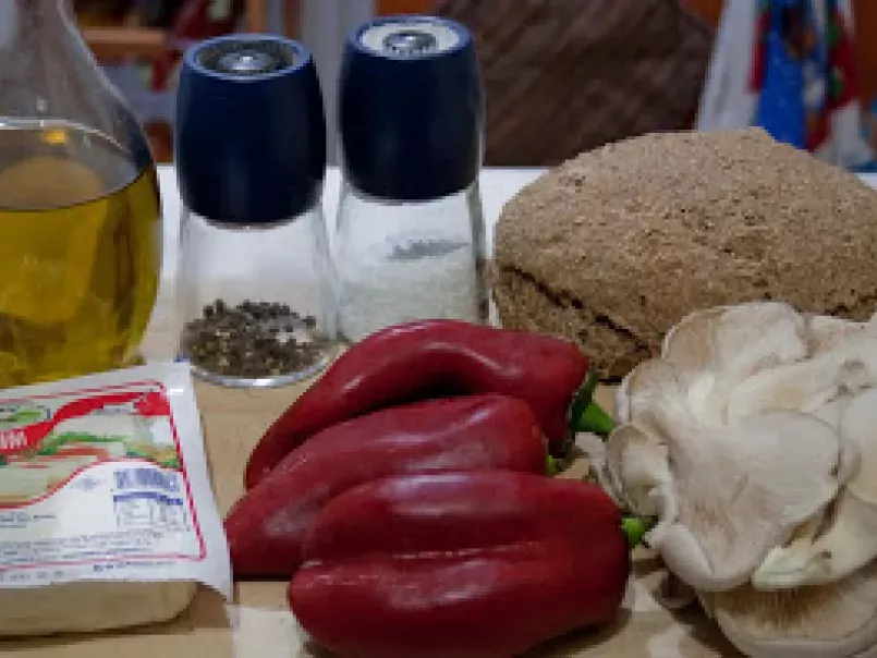 Recipe: Oyster Mushrooms with Red Peppers and Haloumi Cheese - photo 2