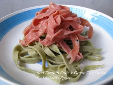 Red Dragon Fruit & Green Tea Pasta With Red Wine Sauce - photo 3