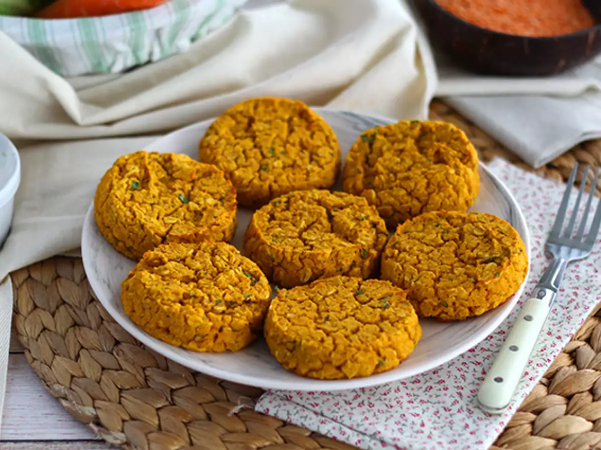 Red lentil and carrot patties - photo 2