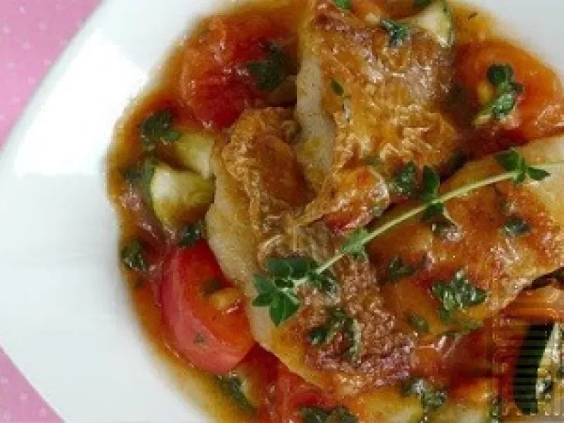 Red Snapper Fillet In Thymato Sauce