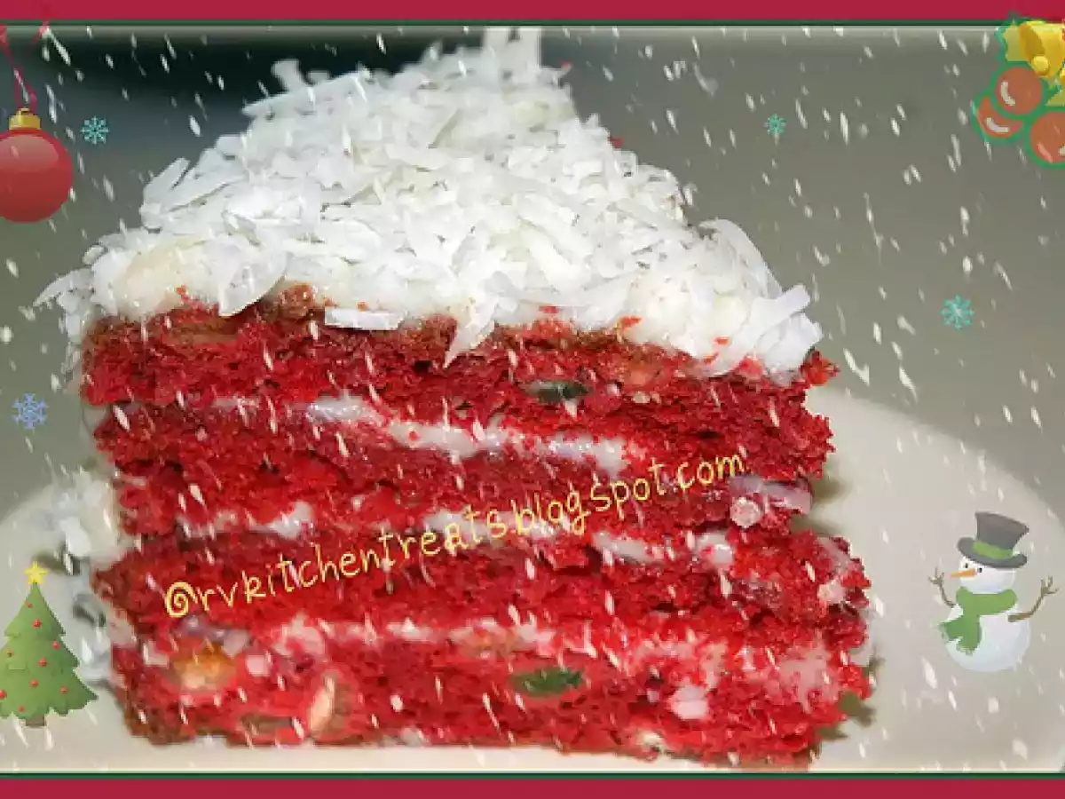 Red Velvet Fruit Cake