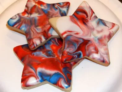 Red, White & Blue Tie Dye Cookies