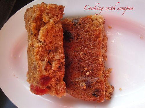 Eggless Fresh Fruit Cake with Whipped Cream - Spices N Flavors