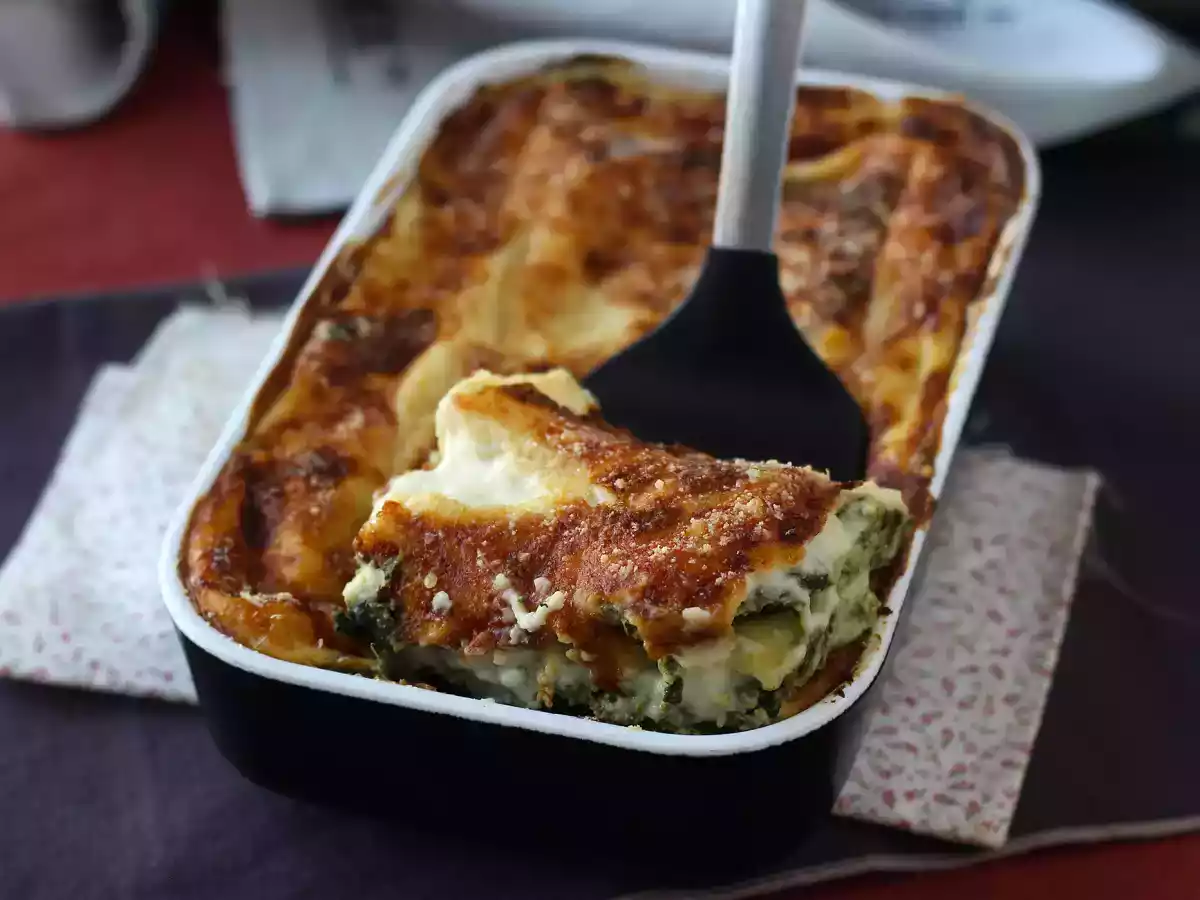 Ricotta and spinach lasagna, the best comfort food
