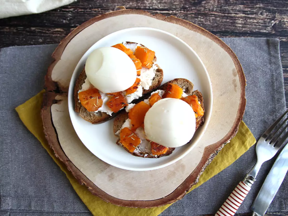 Ricotta, butternut and egg toasts - photo 4