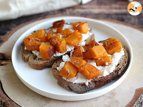 Ricotta, butternut and egg toasts