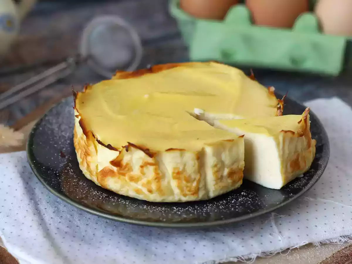 Ricotta fondant cake with only 4 ingredients