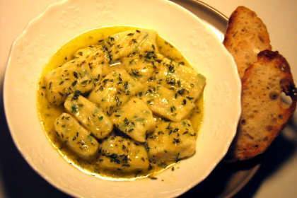 Ricotta gnocchi with lemon and thyme butter image