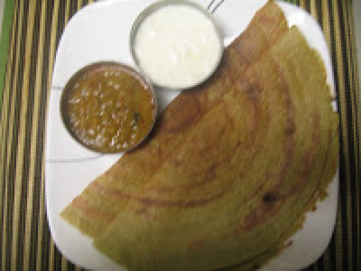 Ridge Gourd Peel-Barley-Moong Dosa/Crepe (Healthy and Fatfree Crepes)