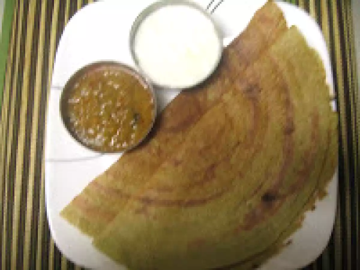 Ridge Gourd Peel-Barley-Moong Dosa/Crepe (Healthy and Fatfree Crepes)
