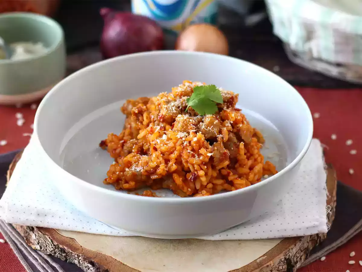 Risotto with 'nduja sausage, the perfect dish for spicy lovers! - photo 2