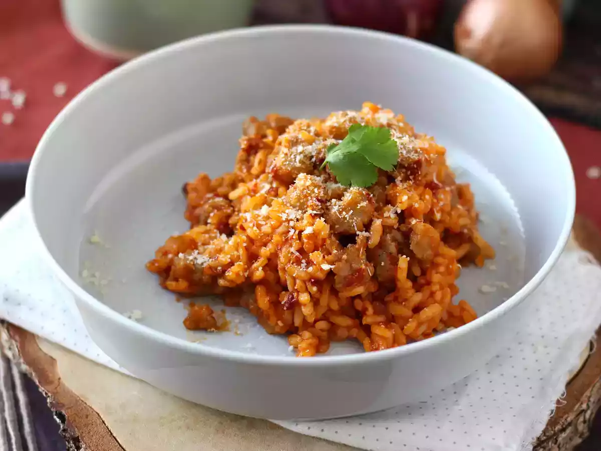 Risotto with 'nduja sausage, the perfect dish for spicy lovers! - photo 3