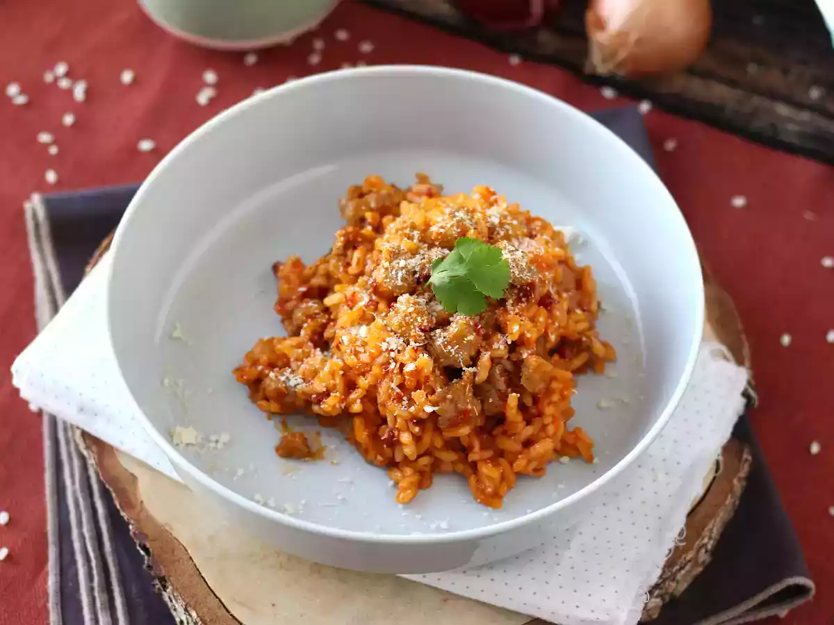 Risotto with 'nduja sausage, the perfect dish for spicy lovers! - photo 5