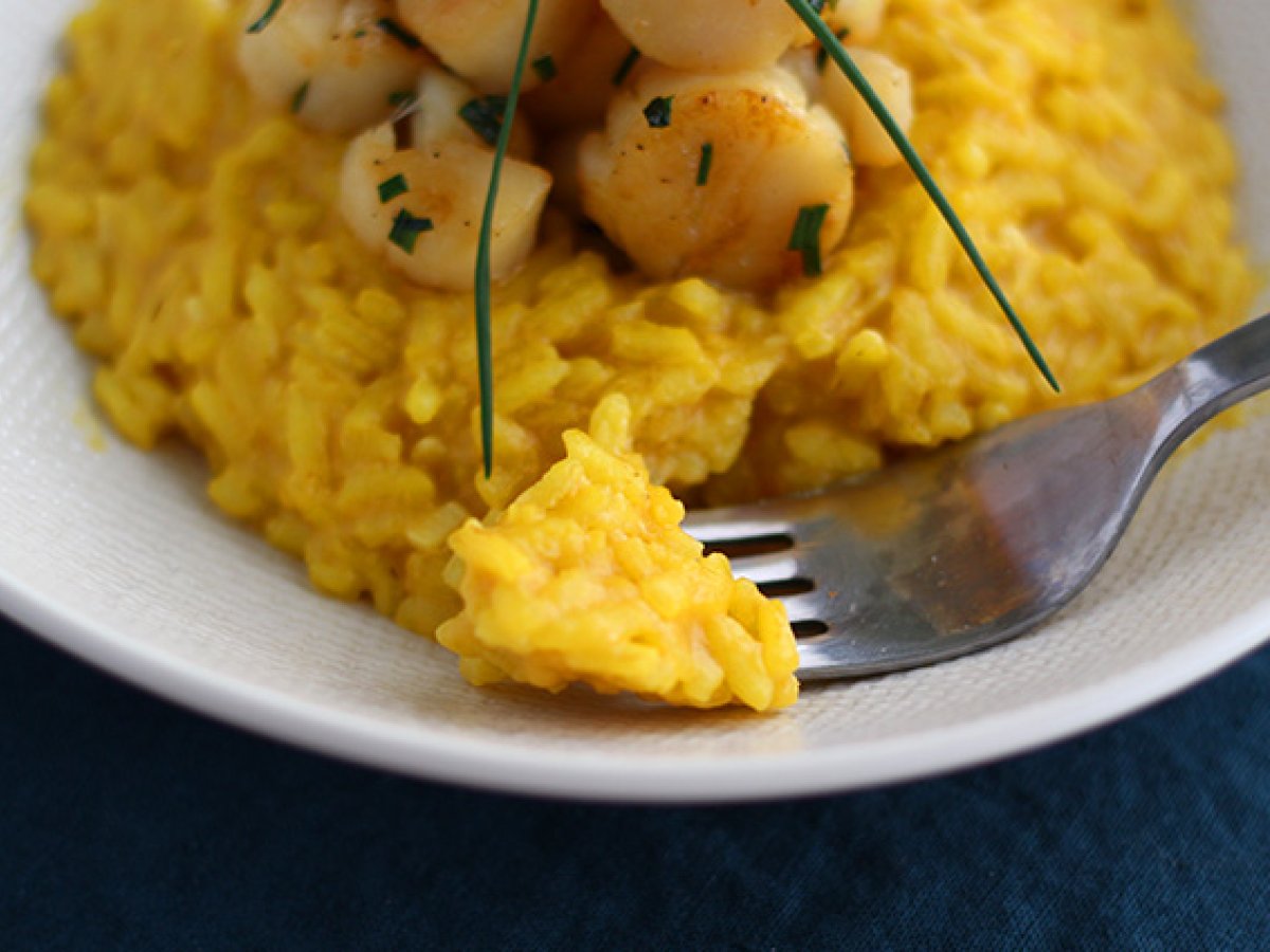 Risotto with scallops and saffron - photo 4