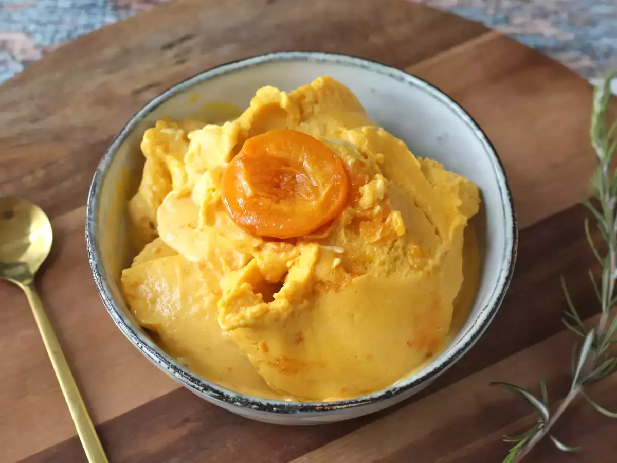 Roasted apricot ice cream made with the Ninja Creami - photo 2