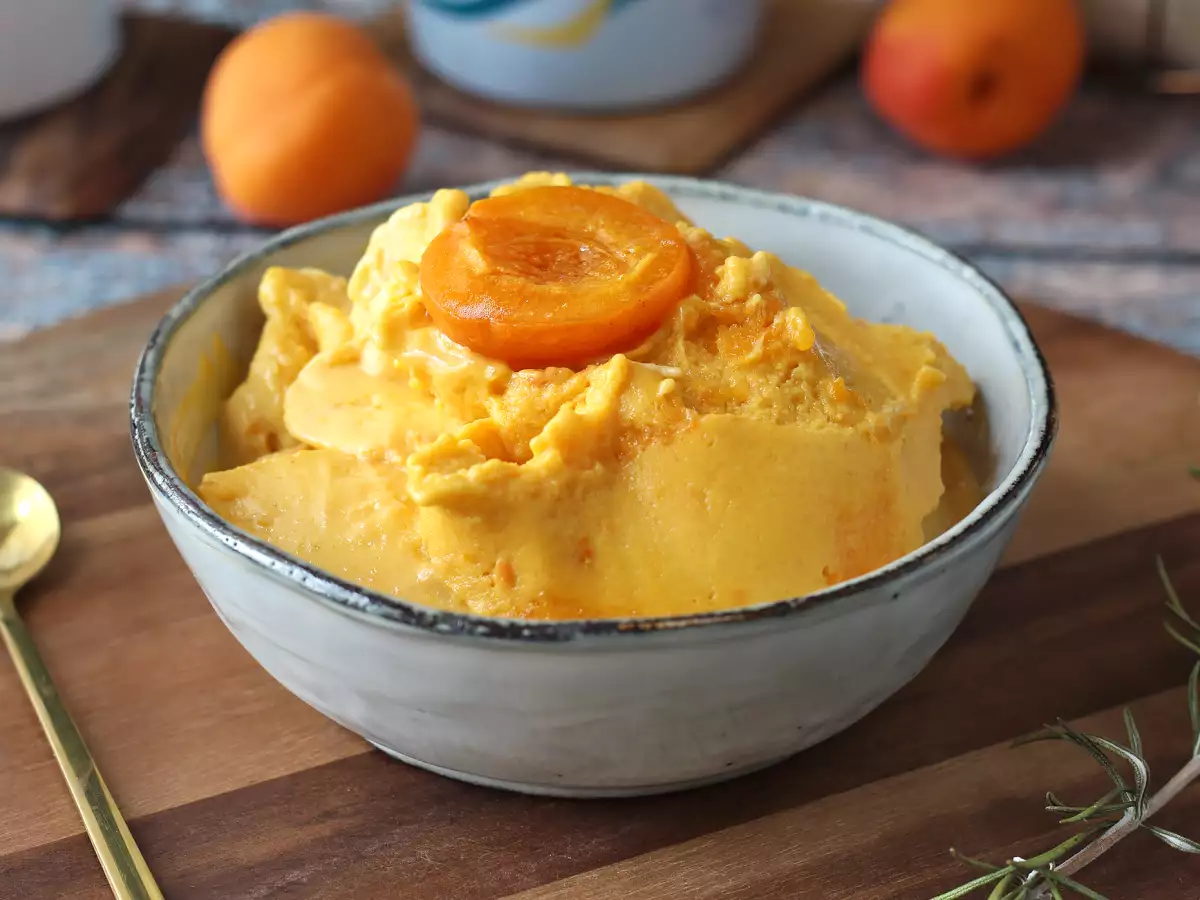 Roasted apricot ice cream made with the Ninja Creami - photo 3