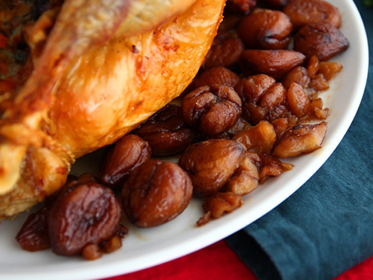 Roasted capon with chestnuts - photo 4