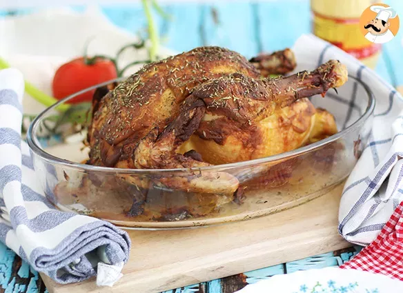 Roasted chicken with dijon mustard and herbs Recipe Petitchef
