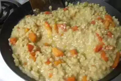 Roasted red pepper barley risotto recipe for dinner