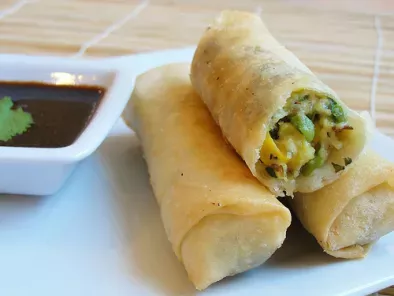 Roll Up! Roll Up! Paneer, Sweetcorn and Peas Spring Rolls