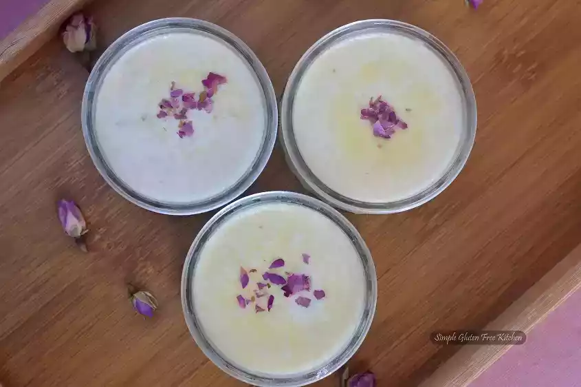 Rose scented sweet potato kheer recipe - a tasty dessert