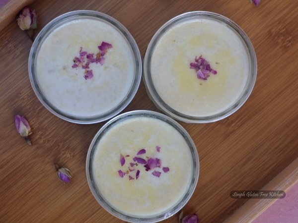 Rose scented sweet potato kheer