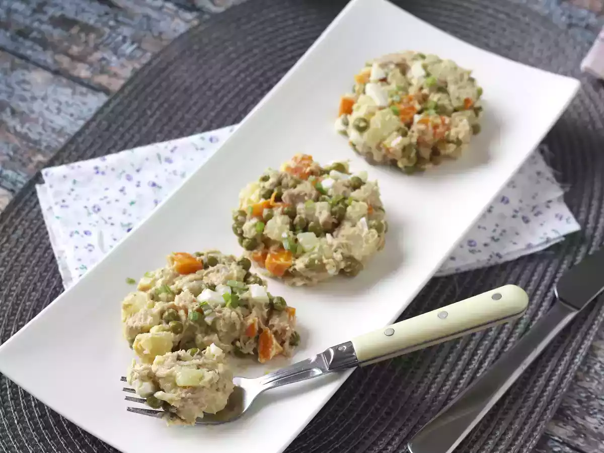 Russian salad with homemade mayonnaise - photo 3