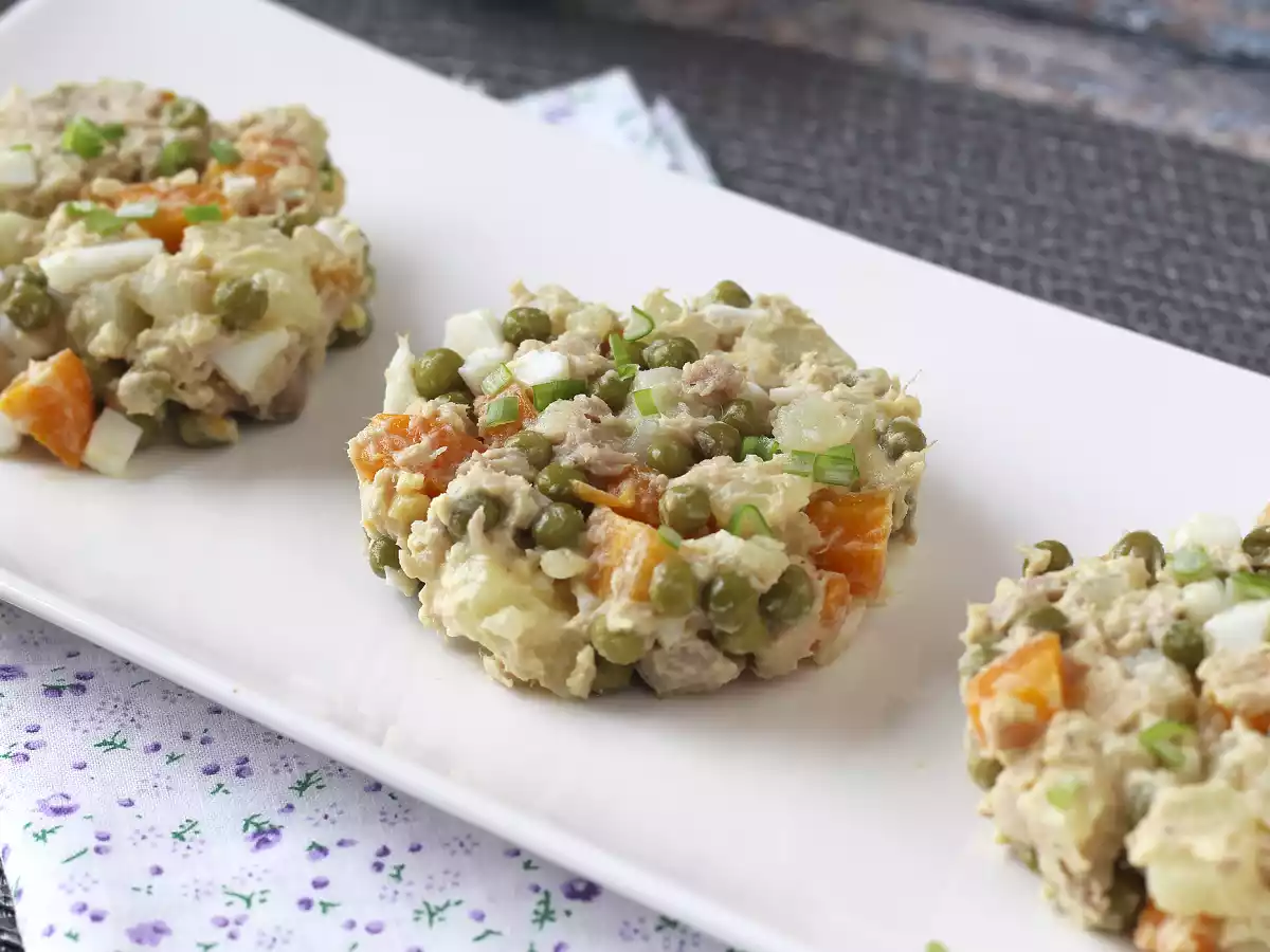 Russian salad with homemade mayonnaise - photo 4