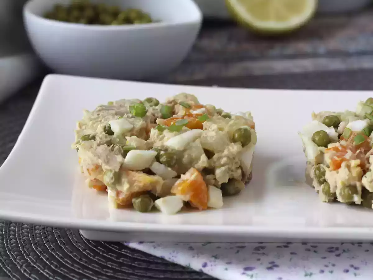 Russian salad with homemade mayonnaise - photo 5