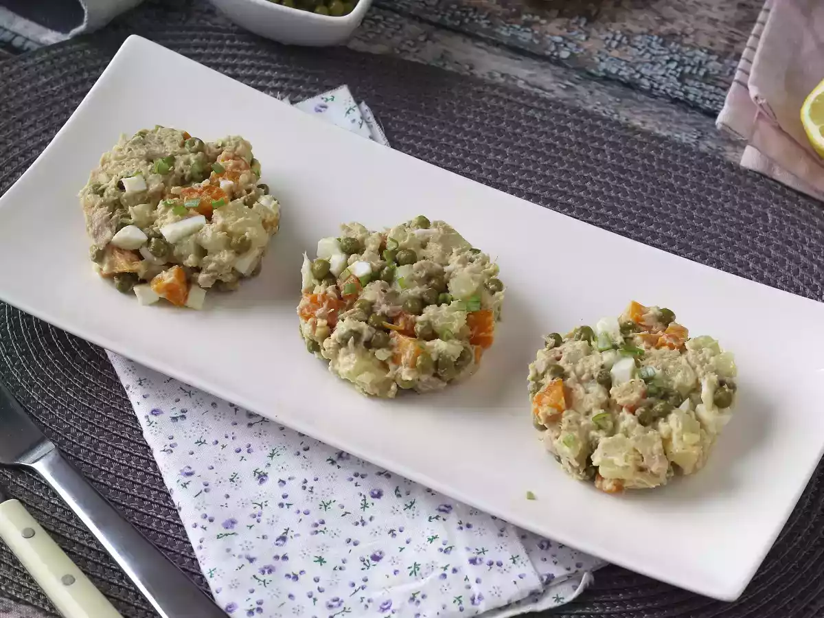 Russian salad with homemade mayonnaise - photo 6