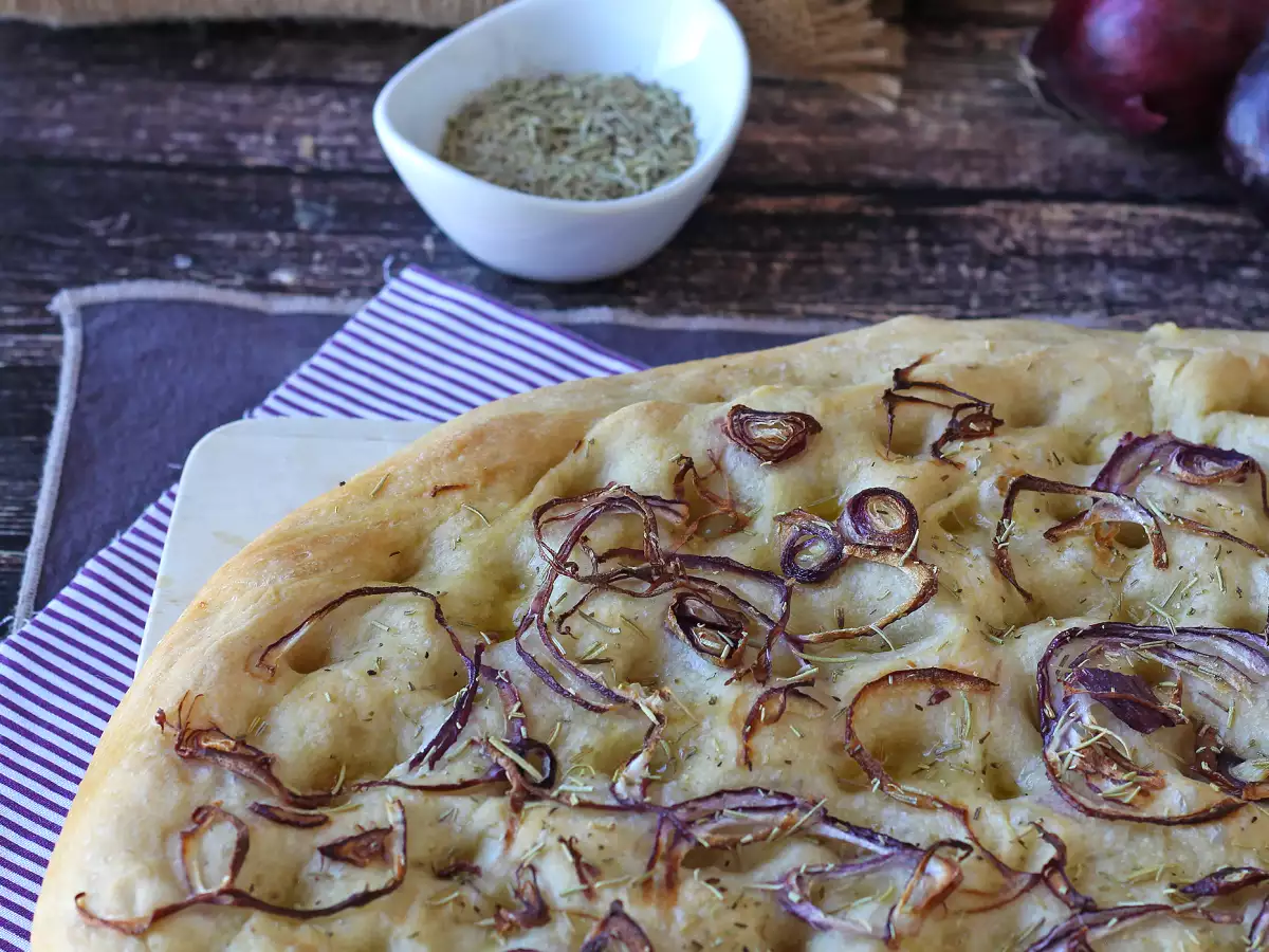 Rustic Focaccia with Onion and Rosemary - photo 6