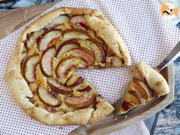 Rustic peach tart with rosemary