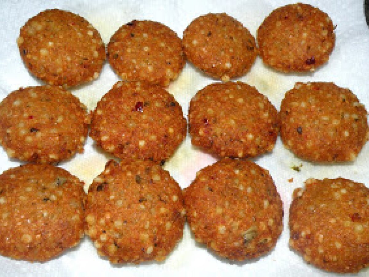 Sabudana Vada/Crispy Tapioca Patty/Pearl Sago cutlets