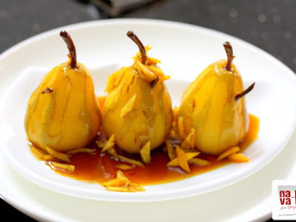 Saffron & Cinnamon Poached Pears