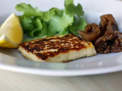 Saganaki with Pickled Figs