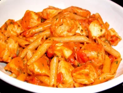 SALMON PENNE WITH VODKA SAUCE