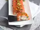 Salmon roll with ricotta cheese and pistachios, the perfect appetizer for christmas parties, photo 2