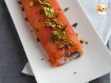 Salmon roll with ricotta cheese and pistachios, the perfect appetizer for Christmas parties, photo 3