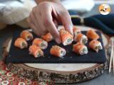 Salmon rolls with goat cheese - Video recipe !, photo 1