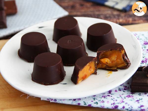 Salted caramel and almond chocolates