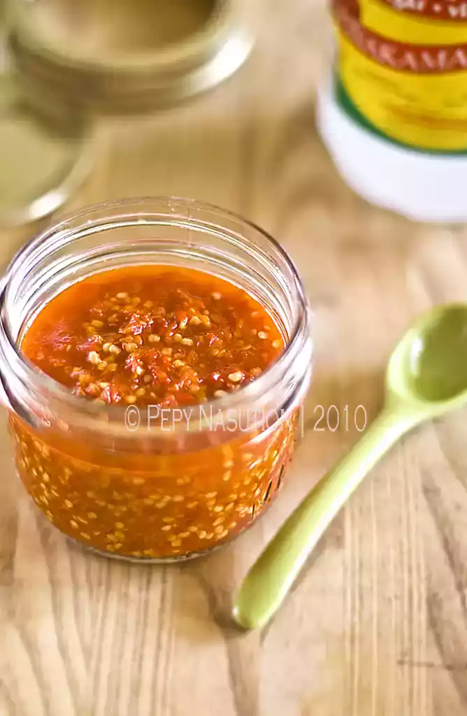 Sambal bakso recipe - spicy sauce for meatball soup